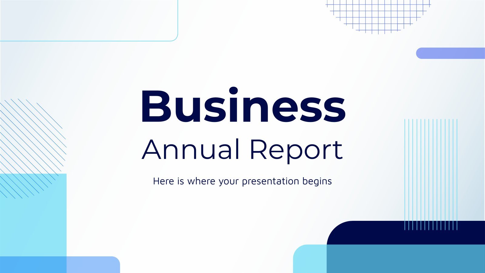 Business Annual Report presentation template 