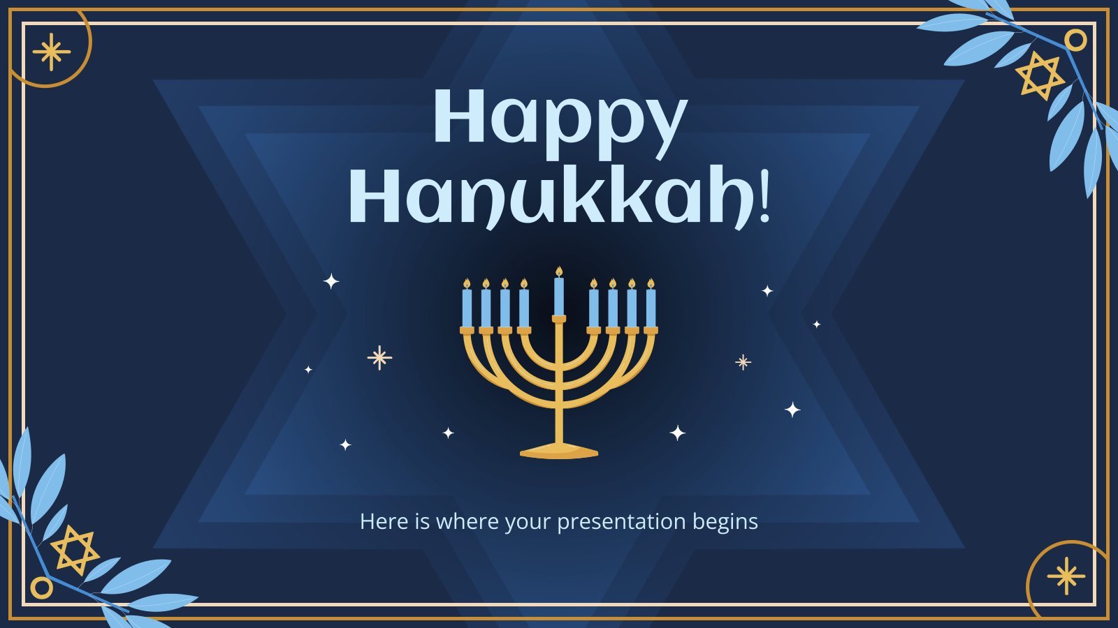 Happy Hanukkah! presentation template 