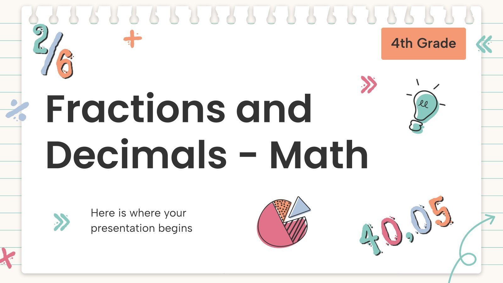 Fractions and Decimals - Math - 4th Grade | Google Slides