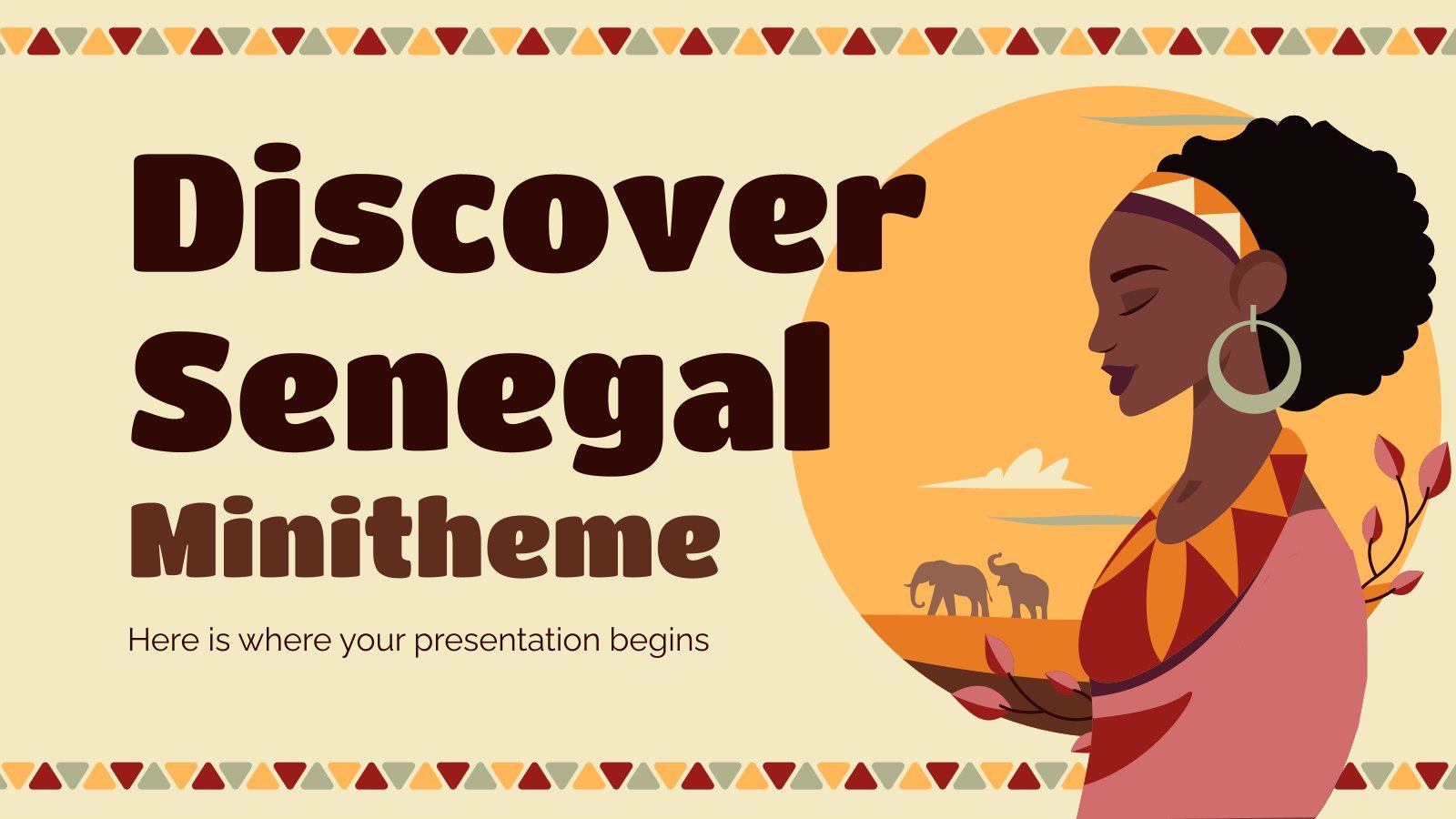 Discover Senegal Minitheme presentation template 