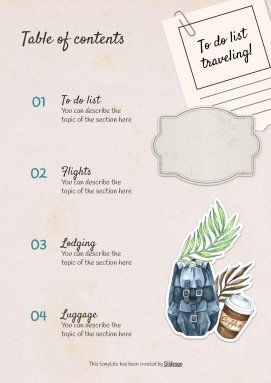 Modelo de apresentação Álbum de recortes cor creme: Planejamento de viagem à Coreia do Sul