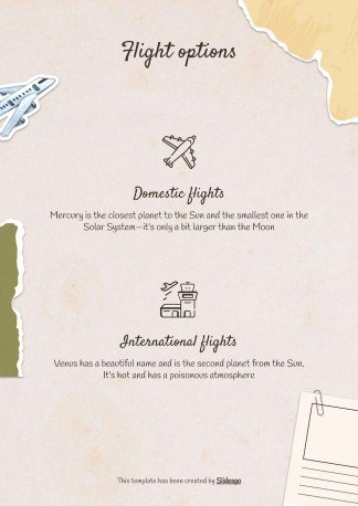 Modelo de apresentação Álbum de recortes cor creme: Planejamento de viagem à Coreia do Sul