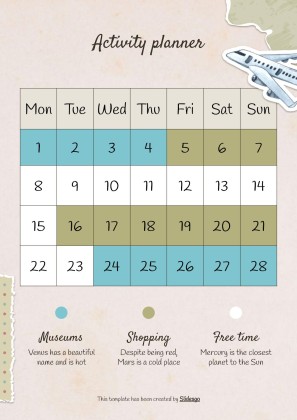 Modelo de apresentação Álbum de recortes cor creme: Planejamento de viagem à Coreia do Sul