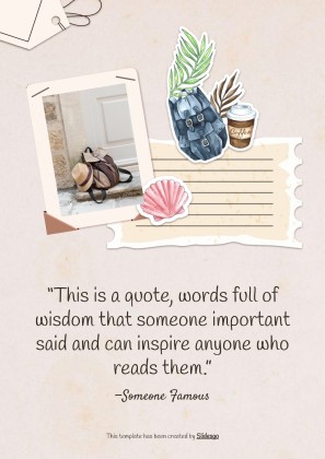 Modelo de apresentação Álbum de recortes cor creme: Planejamento de viagem à Coreia do Sul