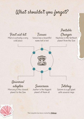 Modelo de apresentação Álbum de recortes cor creme: Planejamento de viagem à Coreia do Sul