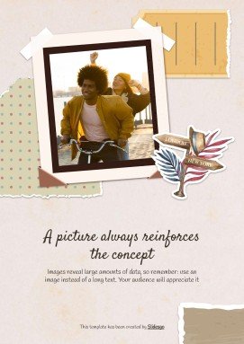 Modelo de apresentação Álbum de recortes cor creme: Planejamento de viagem à Coreia do Sul