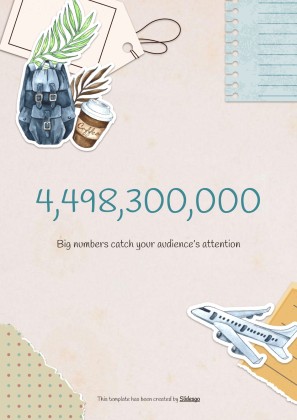 Modelo de apresentação Álbum de recortes cor creme: Planejamento de viagem à Coreia do Sul