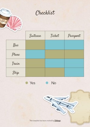 Modelo de apresentação Álbum de recortes cor creme: Planejamento de viagem à Coreia do Sul