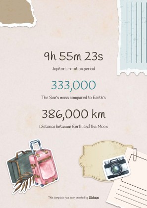 Modelo de apresentação Álbum de recortes cor creme: Planejamento de viagem à Coreia do Sul