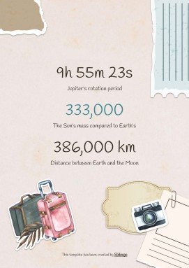 Modelo de apresentação Álbum de recortes cor creme: Planejamento de viagem à Coreia do Sul