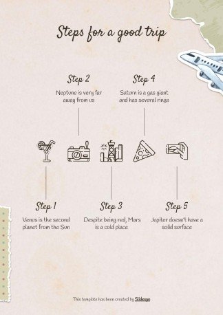 Modelo de apresentação Álbum de recortes cor creme: Planejamento de viagem à Coreia do Sul