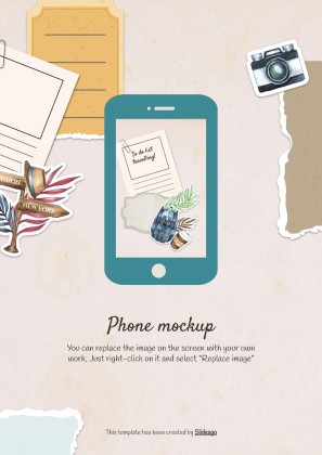 Modelo de apresentação Álbum de recortes cor creme: Planejamento de viagem à Coreia do Sul