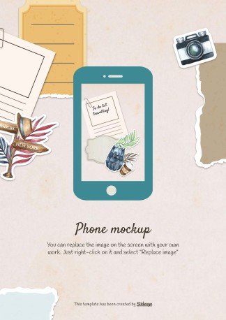 Modelo de apresentação Álbum de recortes cor creme: Planejamento de viagem à Coreia do Sul