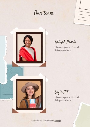 Modelo de apresentação Álbum de recortes cor creme: Planejamento de viagem à Coreia do Sul