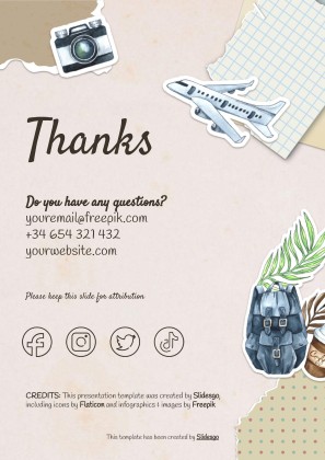 Modelo de apresentação Álbum de recortes cor creme: Planejamento de viagem à Coreia do Sul