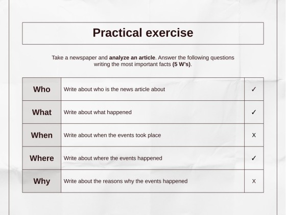 Writing a News Article Workshop presentation template 