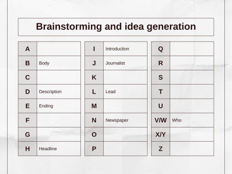 Writing a News Article Workshop presentation template 