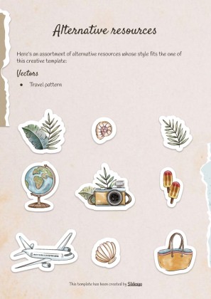 Modelo de apresentação Álbum de recortes cor creme: Planejamento de viagem à Coreia do Sul