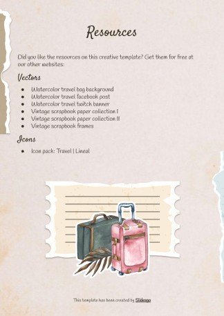 Modelo de apresentação Álbum de recortes cor creme: Planejamento de viagem à Coreia do Sul