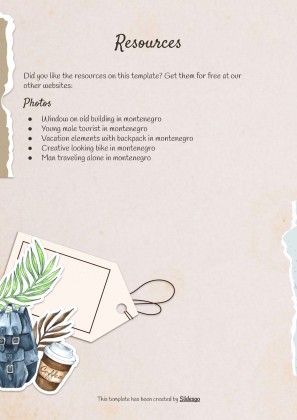 Modelo de apresentação Álbum de recortes cor creme: Planejamento de viagem à Coreia do Sul