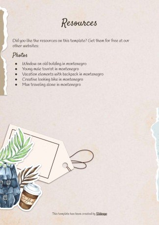 Modelo de apresentação Álbum de recortes cor creme: Planejamento de viagem à Coreia do Sul