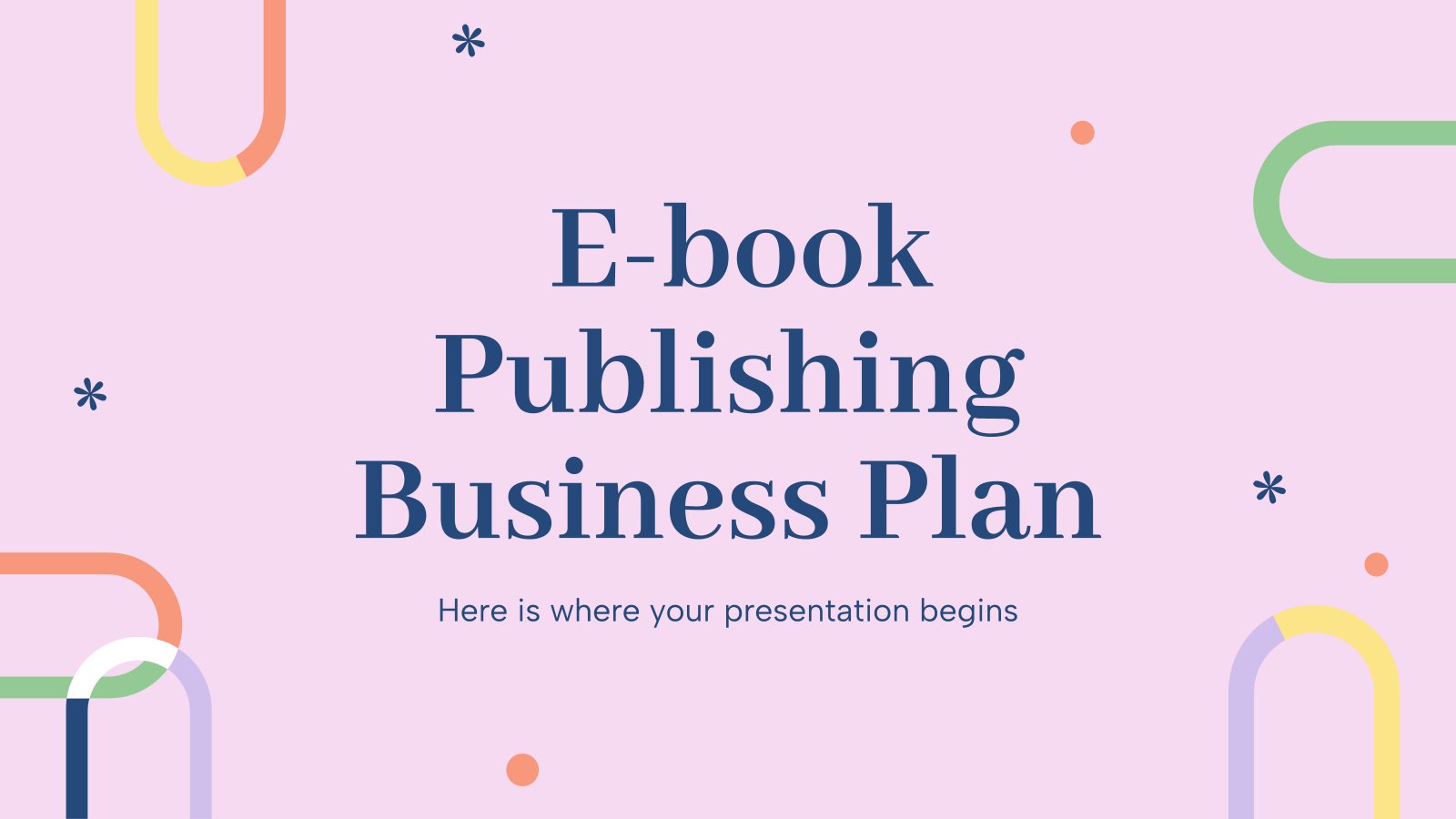 E-book Publishing Business Plan presentation template 