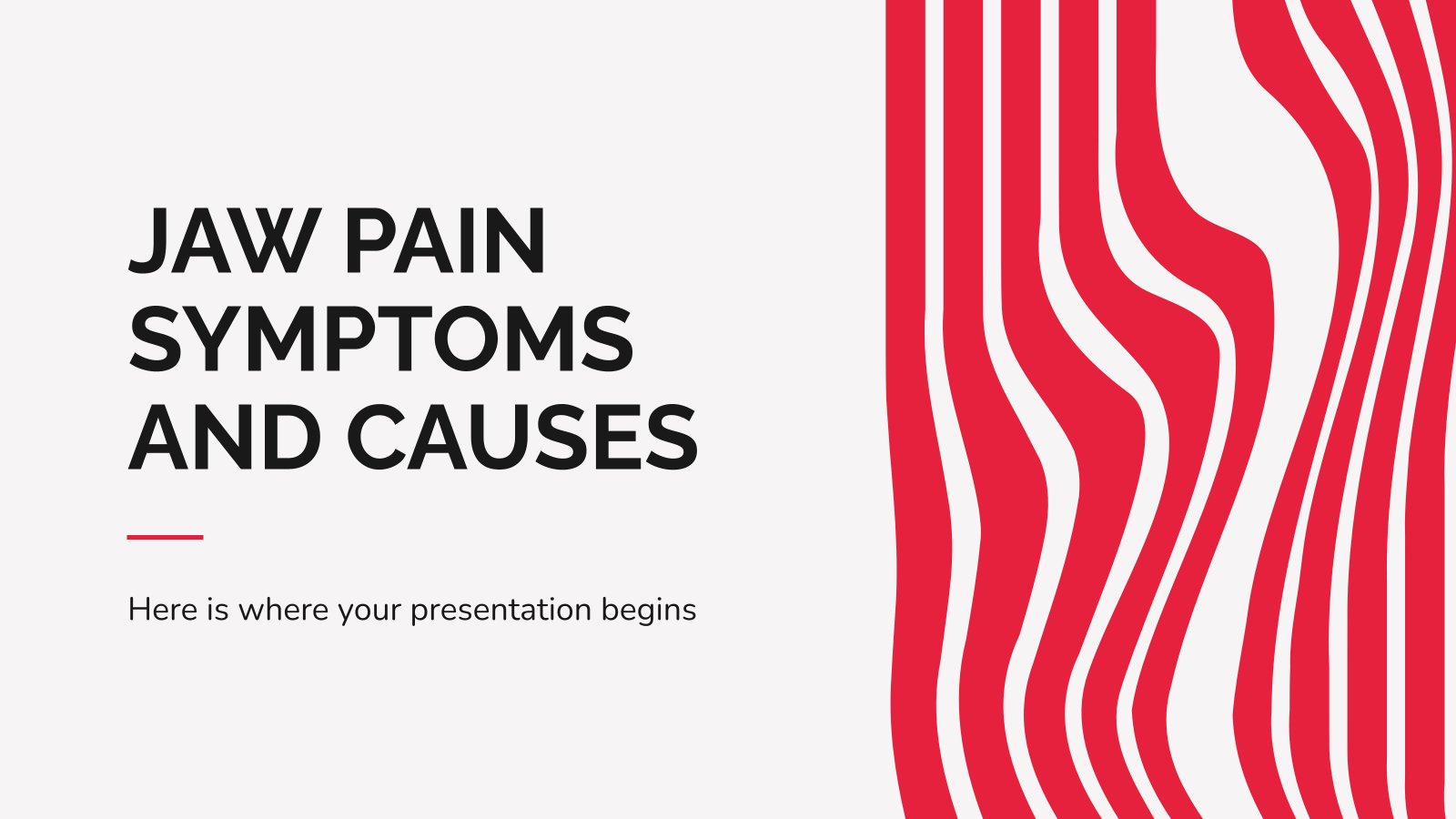 Jaw Pain Symptoms and Causes presentation template 