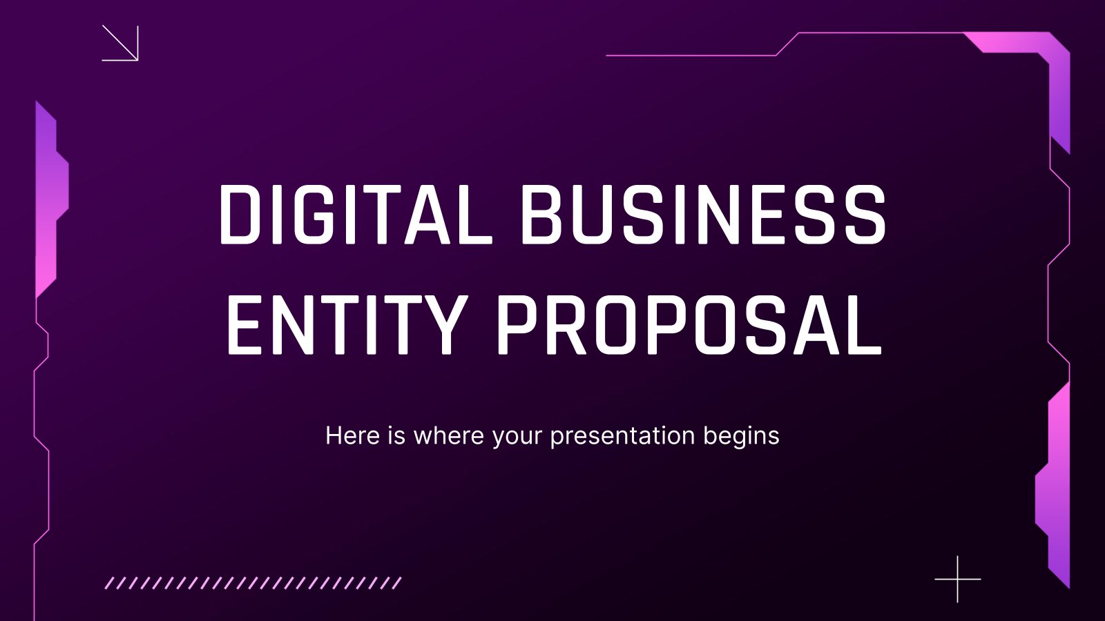 Digital Business Entity Proposal presentation template 