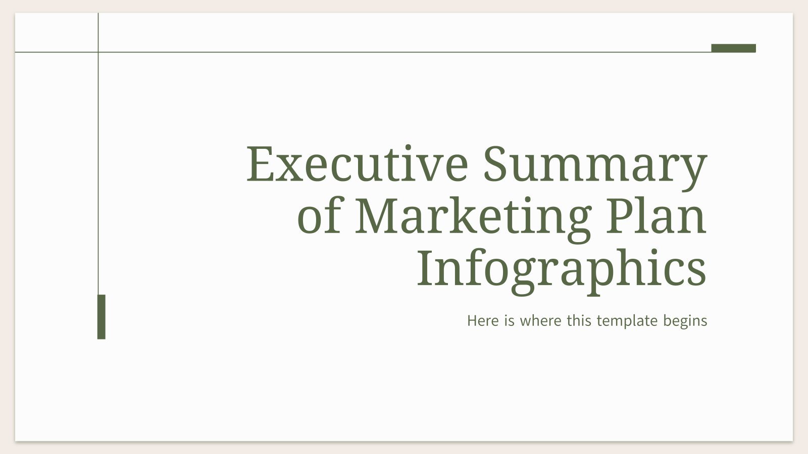 Executive Summary eines Marketingplans Infografiken Präsentationsvorlage