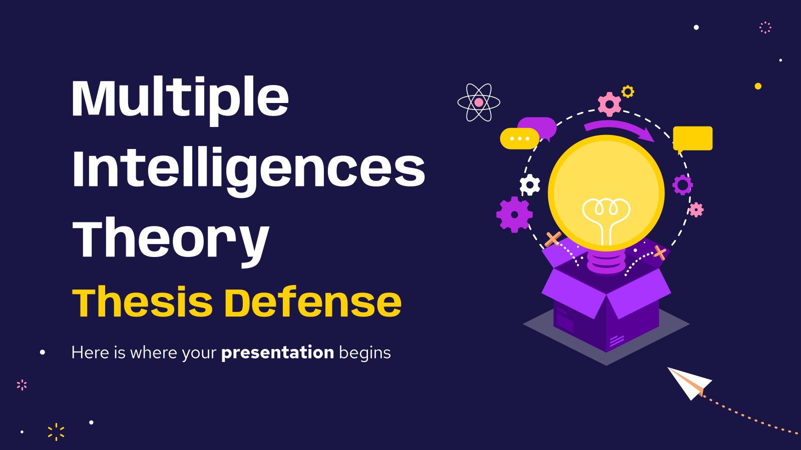 Multiple Intelligences Theory Thesis Defense presentation template 