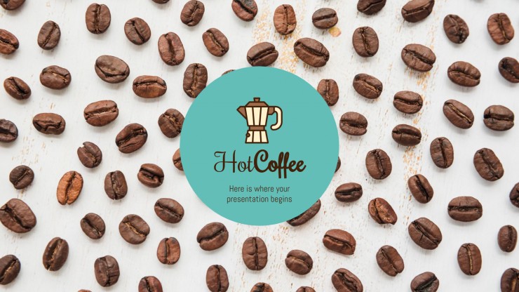 Hot Coffee Shop presentation template