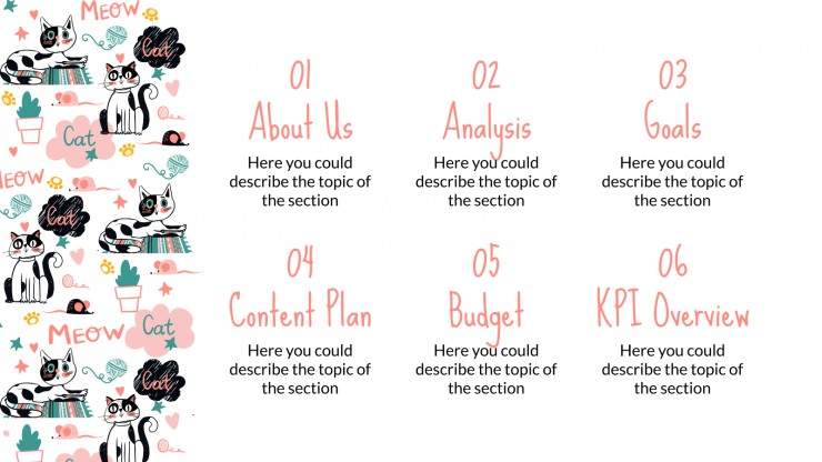 Doodle Cats Marketing Plan presentation template