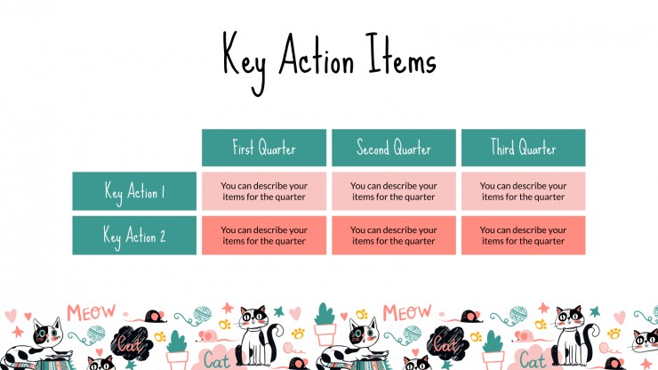 Doodle Cats Marketing Plan presentation template