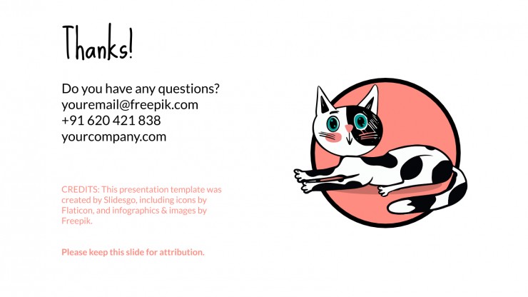 Doodle Cats Marketing Plan presentation template