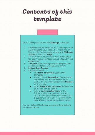 Printable & Buildable CV Cube: Teacher presentation template