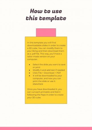 Printable & Buildable CV Cube: Teacher presentation template