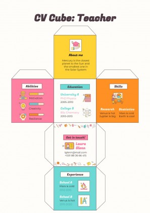Printable & Buildable CV Cube: Teacher presentation template