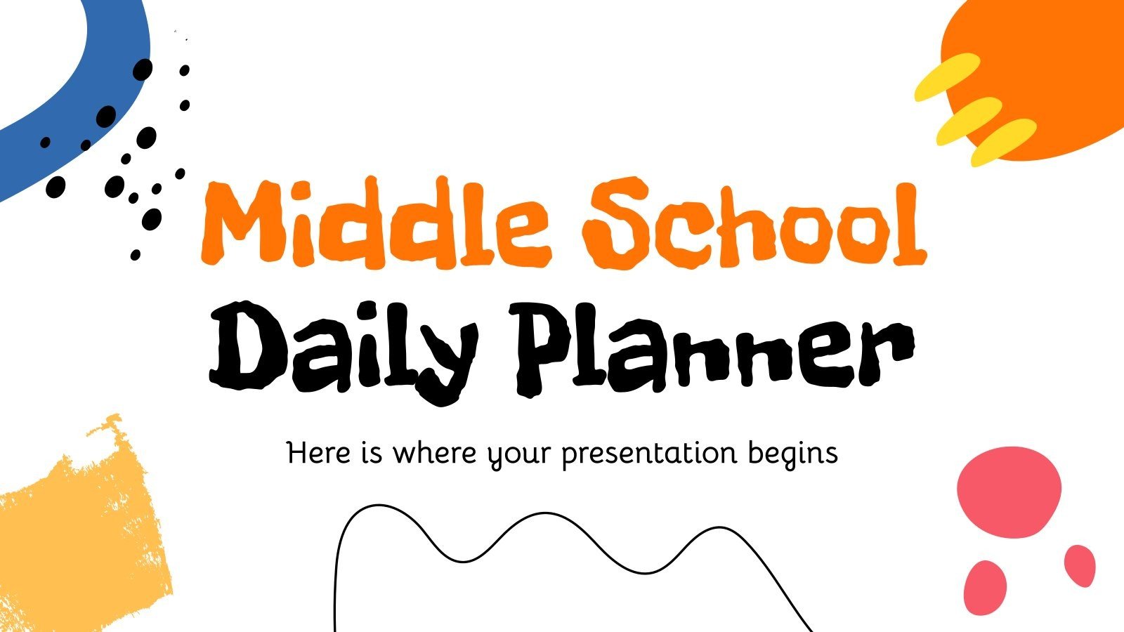 Planificateur quotidien pour le lycée Modèles de présentation