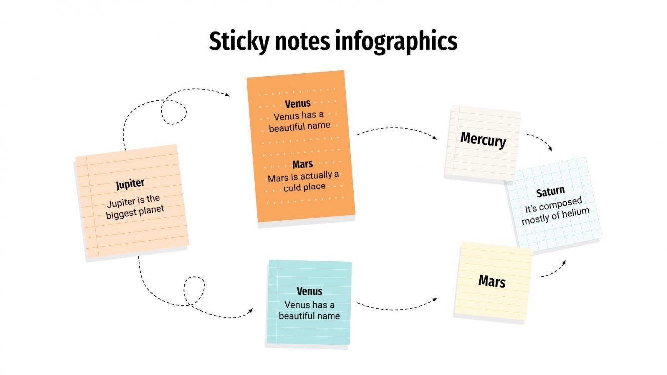 Infografía de Notas Adhesivas Google Slides y PowerPoint
