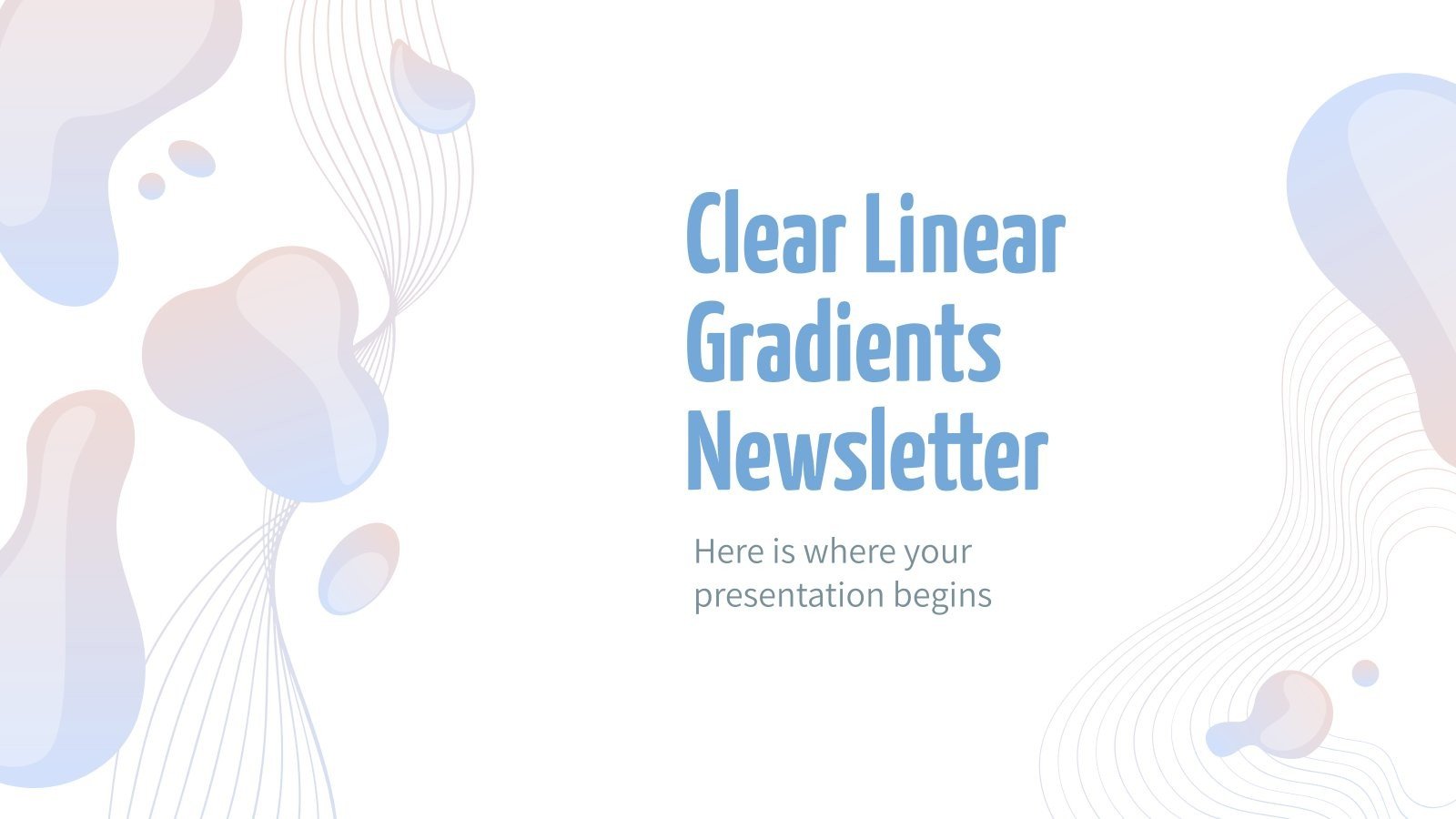Newsletter claire à dégradé linéaire Modèles de présentation