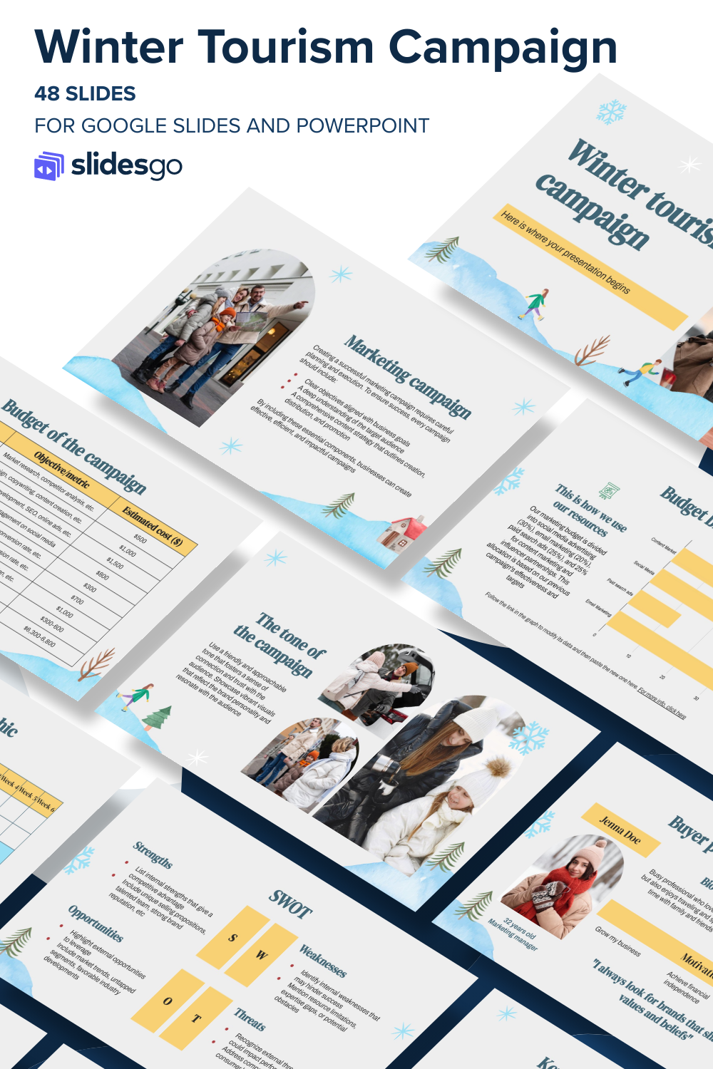 Winter Tourism Campaign | Google Slides et PowerPoint