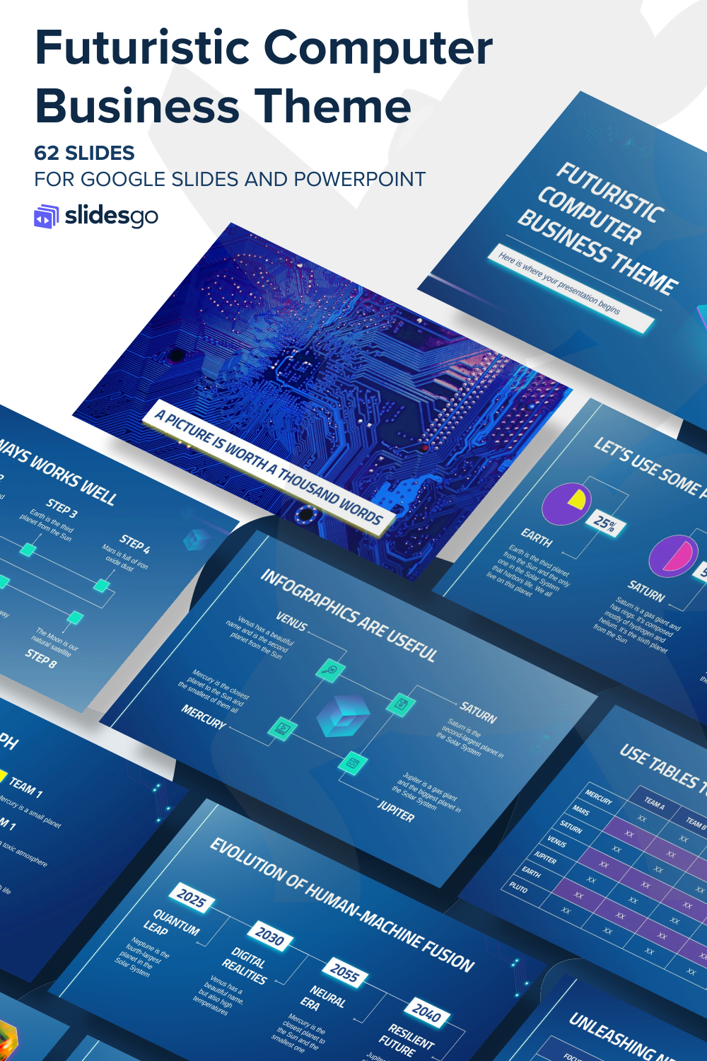 Computer Theme Slideshow Futuristic Computer Business Theme Presentation