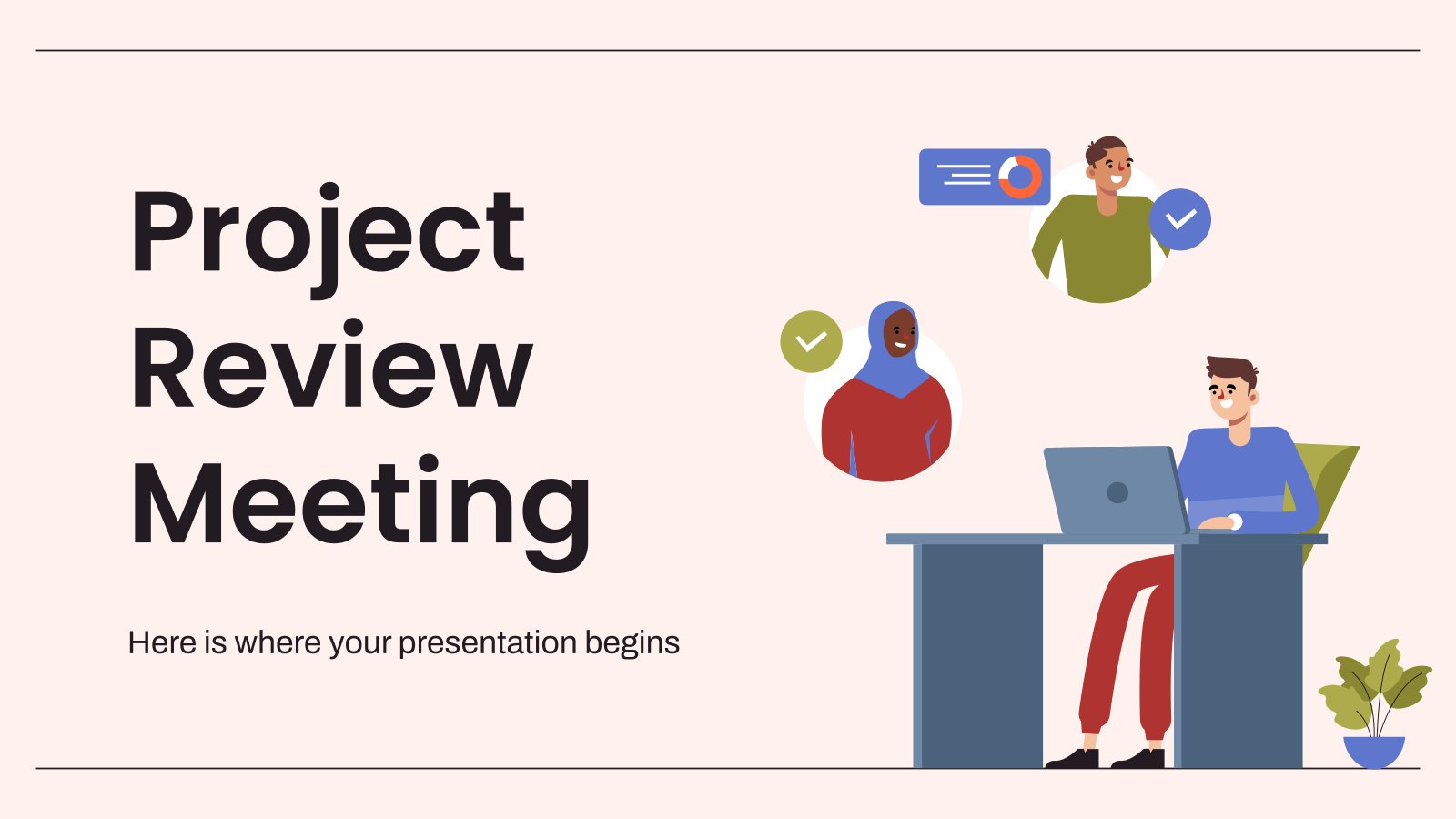 Project Review Meeting presentation template 