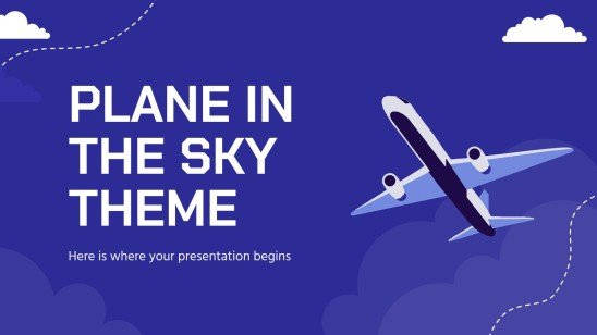 Free templates about airplanes for Google Slides and PowerPoint