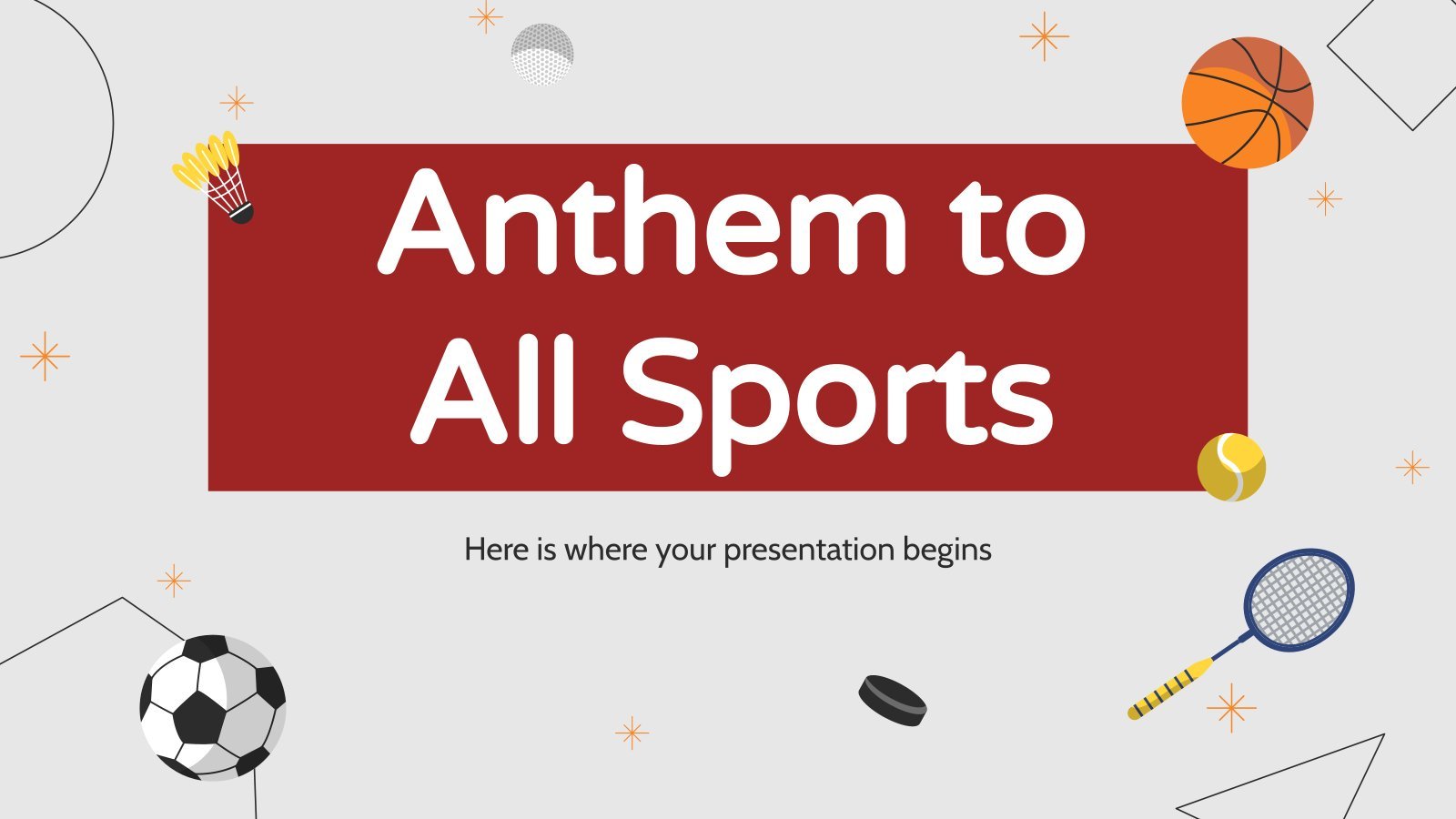 Anthem to All Sports presentation template 