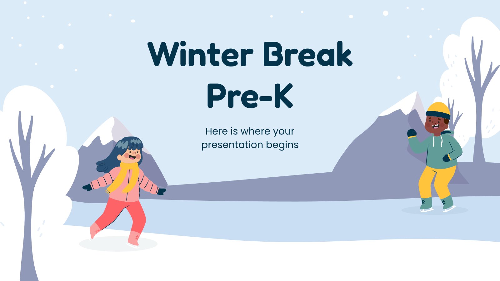 Winter Break - Pre-K presentation template 