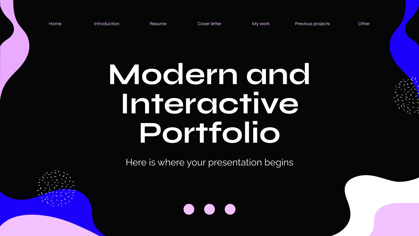 Modern and Interactive Portfolio presentation template 