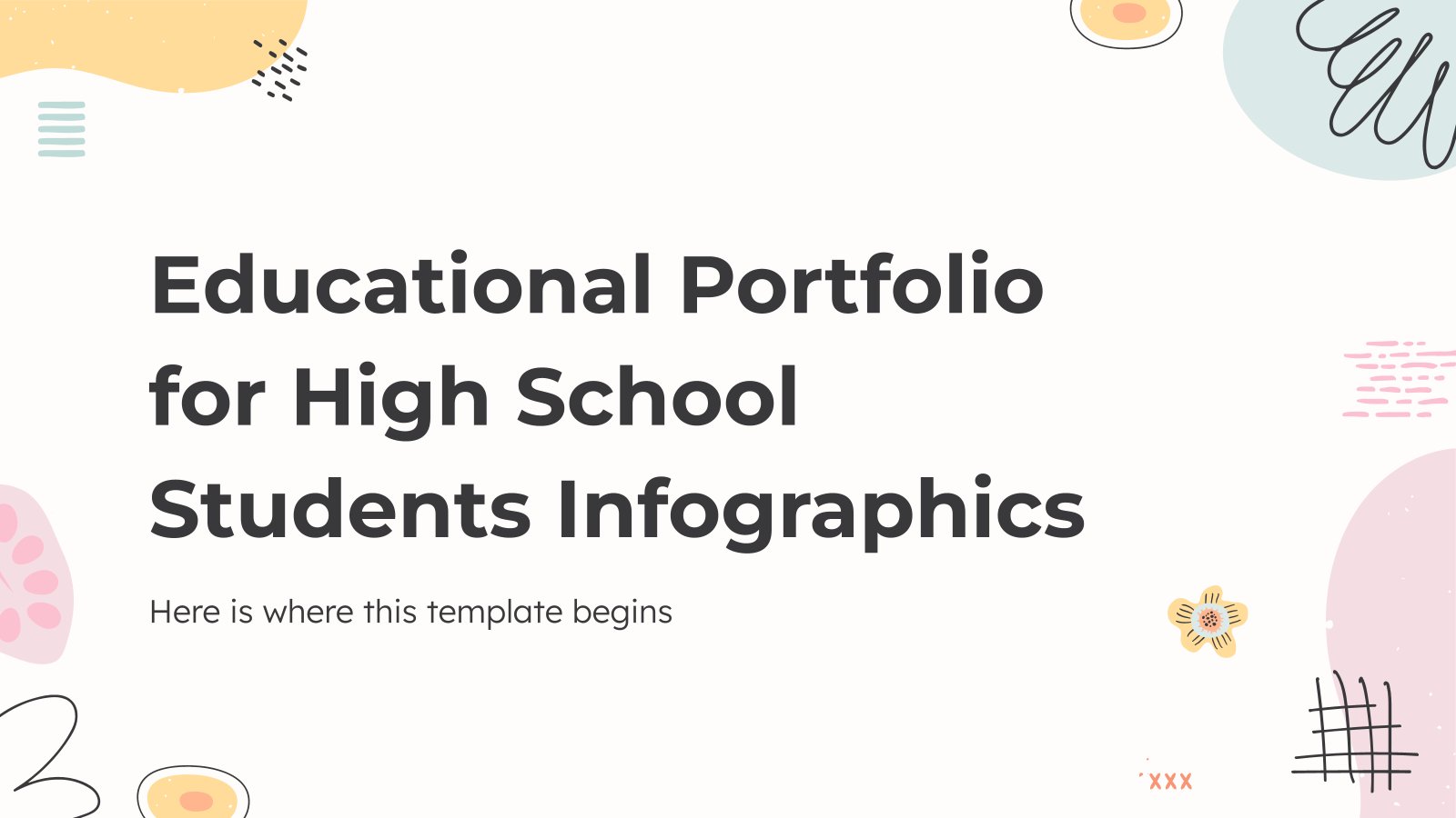 Modelo de apresentação Infográficos - Portfólio educacional para alunos do ensino médio