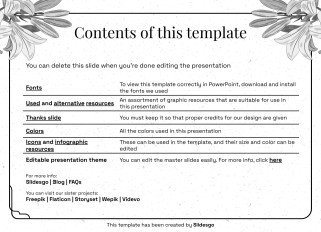 High School Diploma Theme with Floral Borders and Frames presentation template 