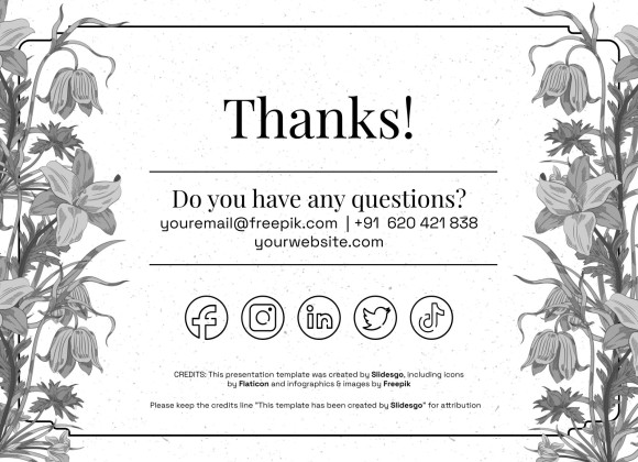 High School Diploma Theme with Floral Borders and Frames presentation template 